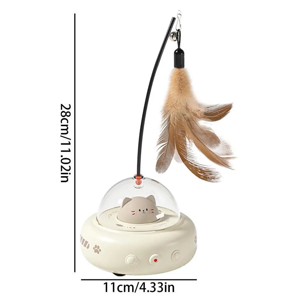 Electric Interactive Cat Toy with feather teaser