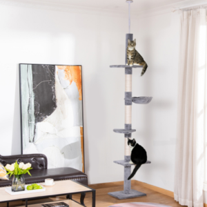 Floor to Ceiling Cat Tree Grey