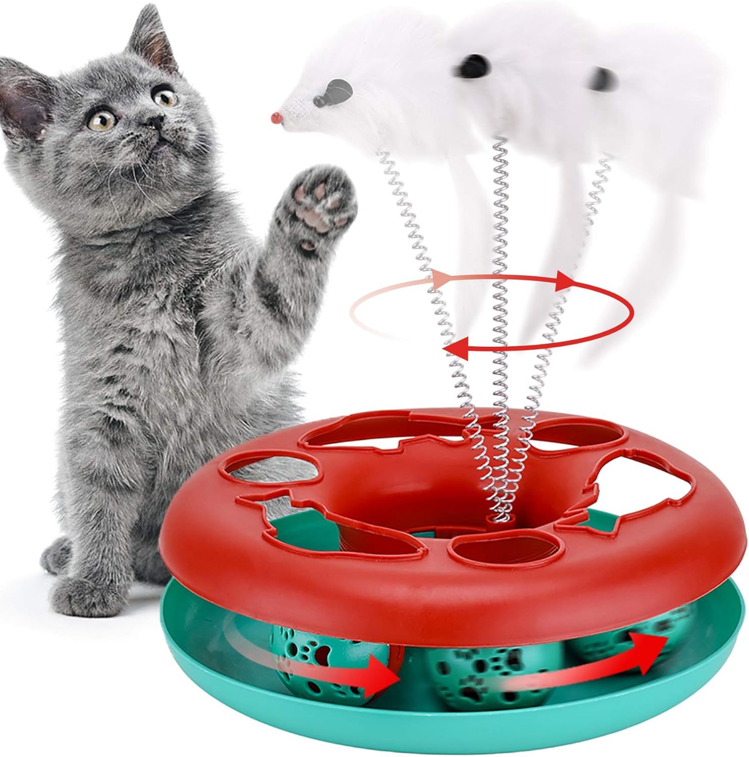 Cat Toys Tower interactive roller tracks