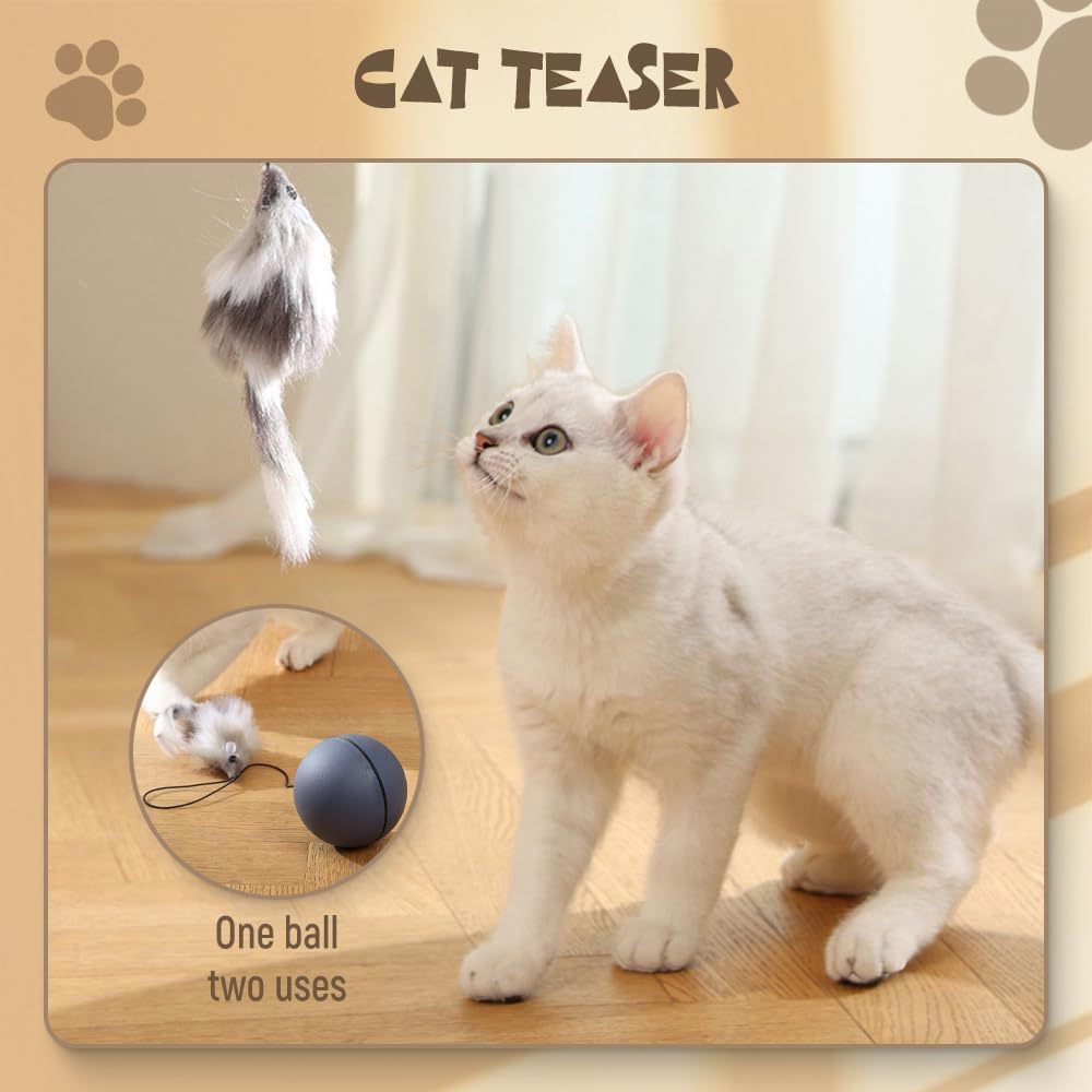 Interactive Self-Rolling Cat Ball Toy | Automatic Motion Electric Cat Toy for Indoor Cats - Image 9