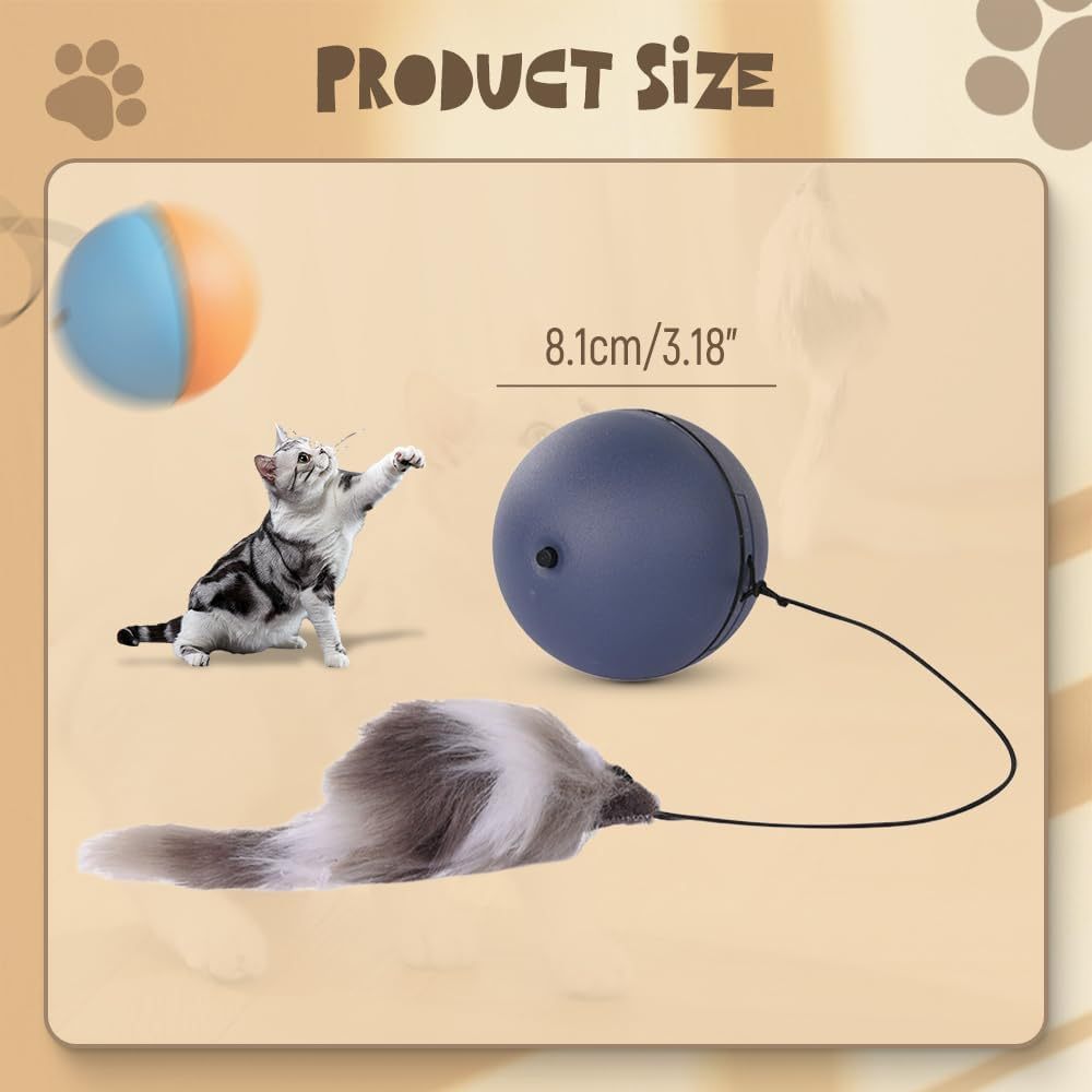 Interactive Self-Rolling Cat Ball Toy | Automatic Motion Electric Cat Toy for Indoor Cats - Image 2