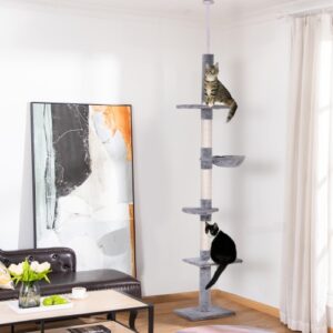 Floor to Ceiling Cat Tree – Best Adjustable Vertical Cat Tower