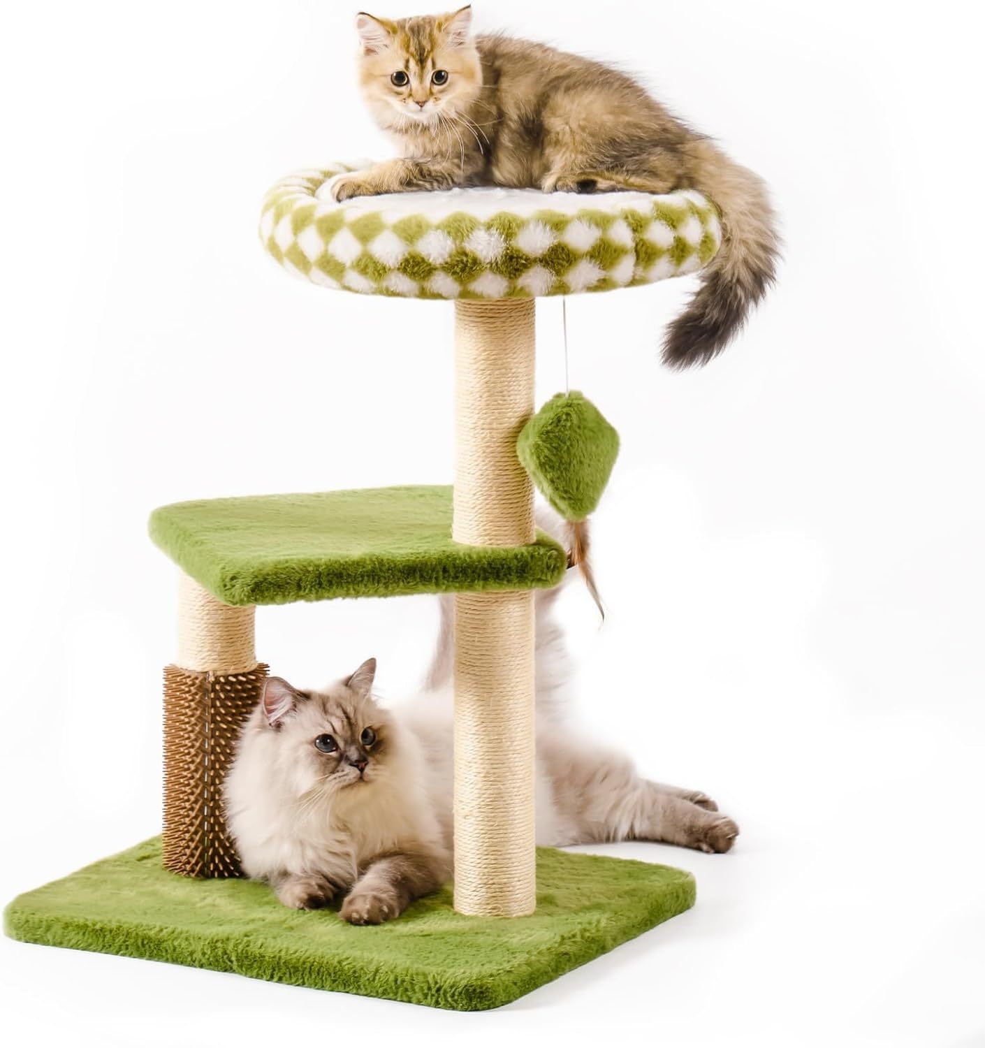 Large Cat Tree Tower Green with Scratching Posts