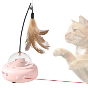Electric Interactive Cat Toy with feather teaser
