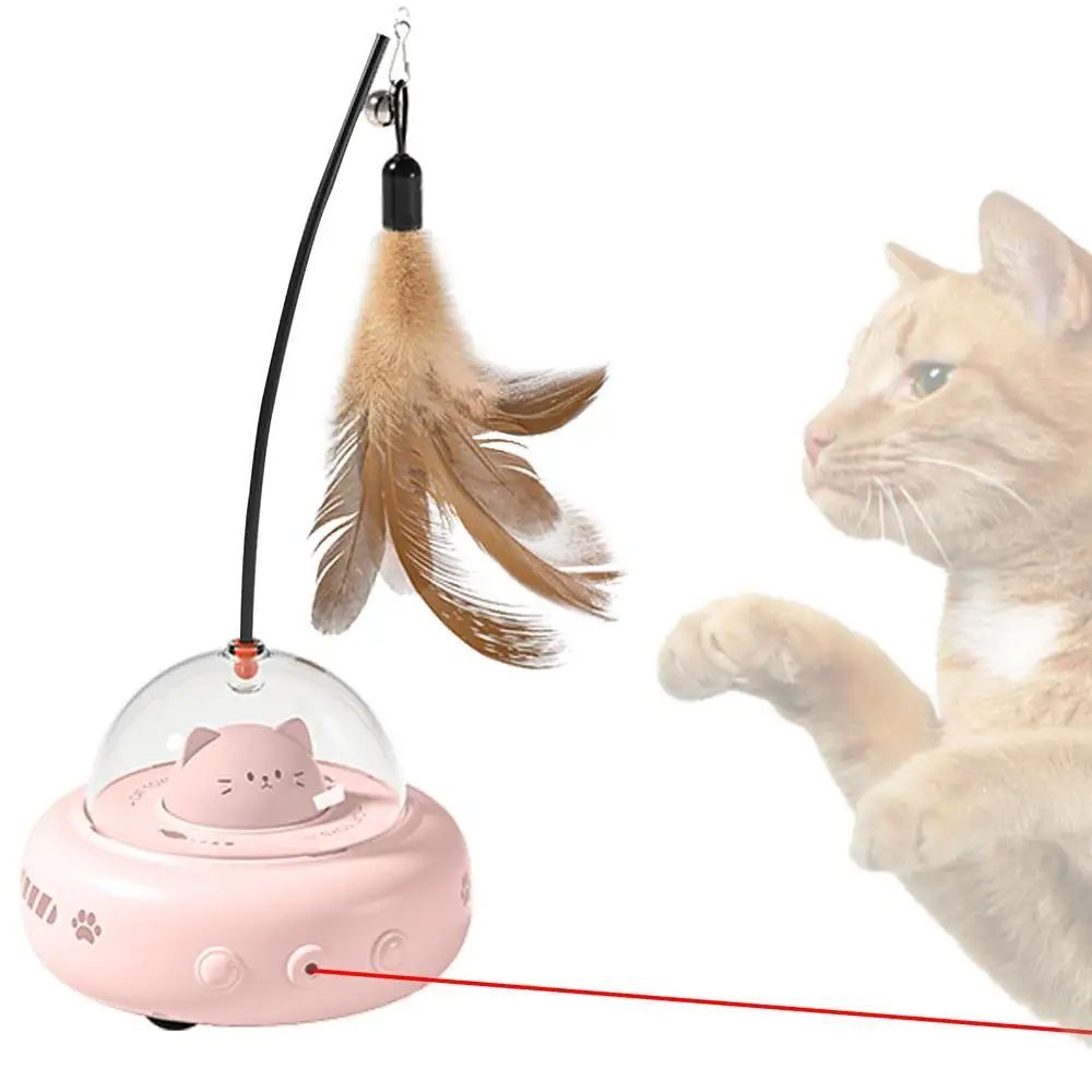 Electric Interactive Cat Toy with feather teaser
