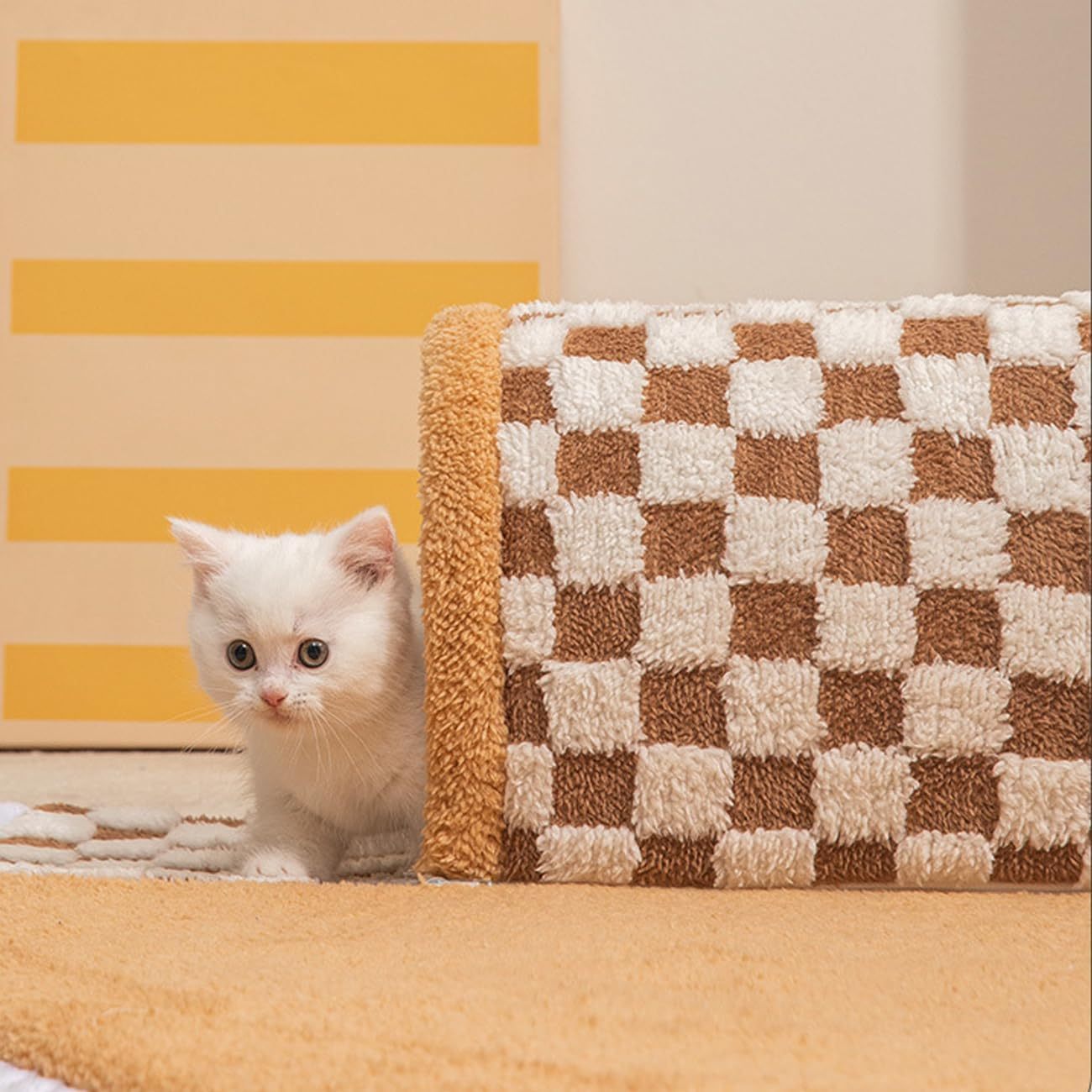 2 in 1 dog cat bed tunnel plush sleeping mat with play tunnel - Image 3