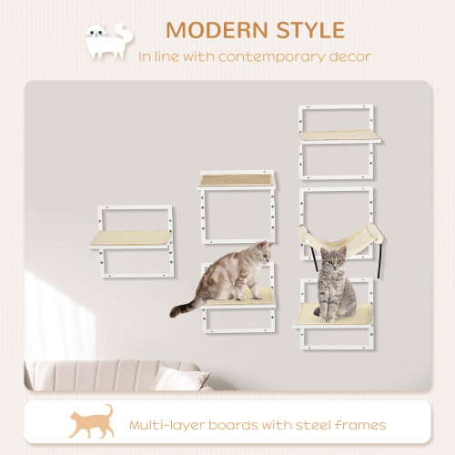 Modern Cat Wall Shelves Height Adjustable Jumping Platforms